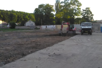 Demolice starého objektu ČSAD, Kutná Hora 2017